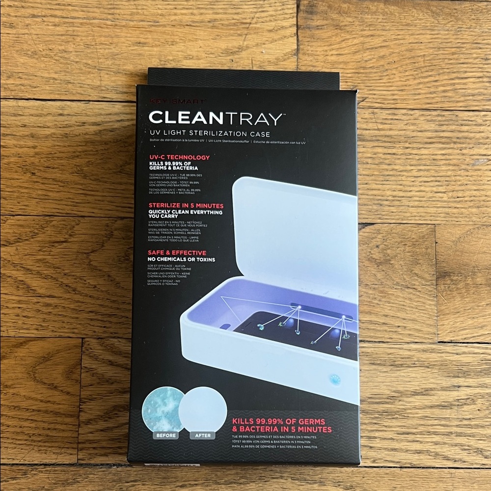 Homedics CleanTray UV Sanitizer in Black and White